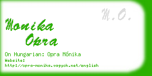 monika opra business card