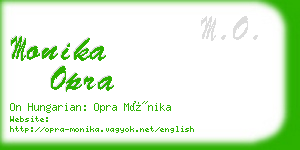 monika opra business card